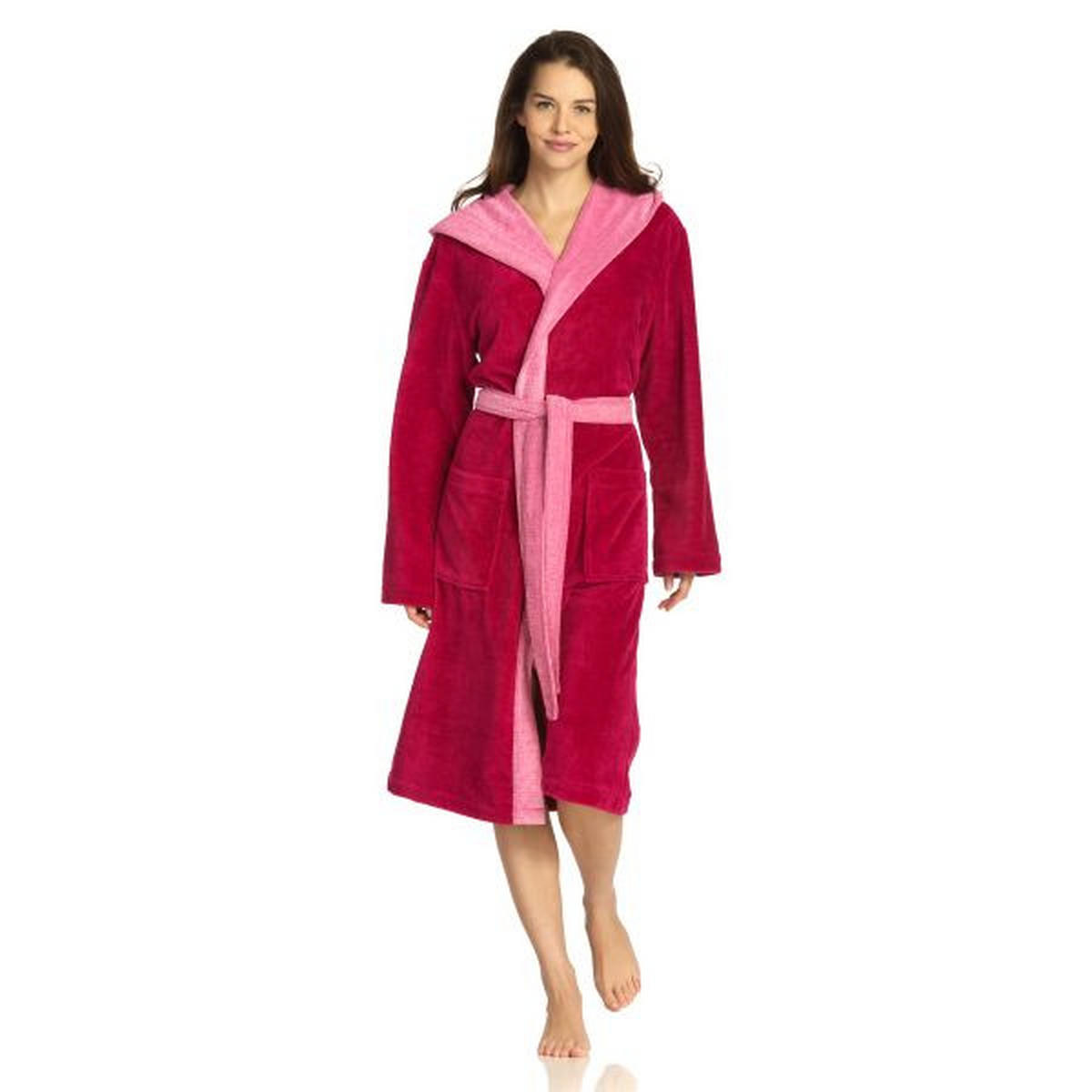 BADEMANTEL S Unisex  - Pink, Basics, Textil (Snull) - Vossen