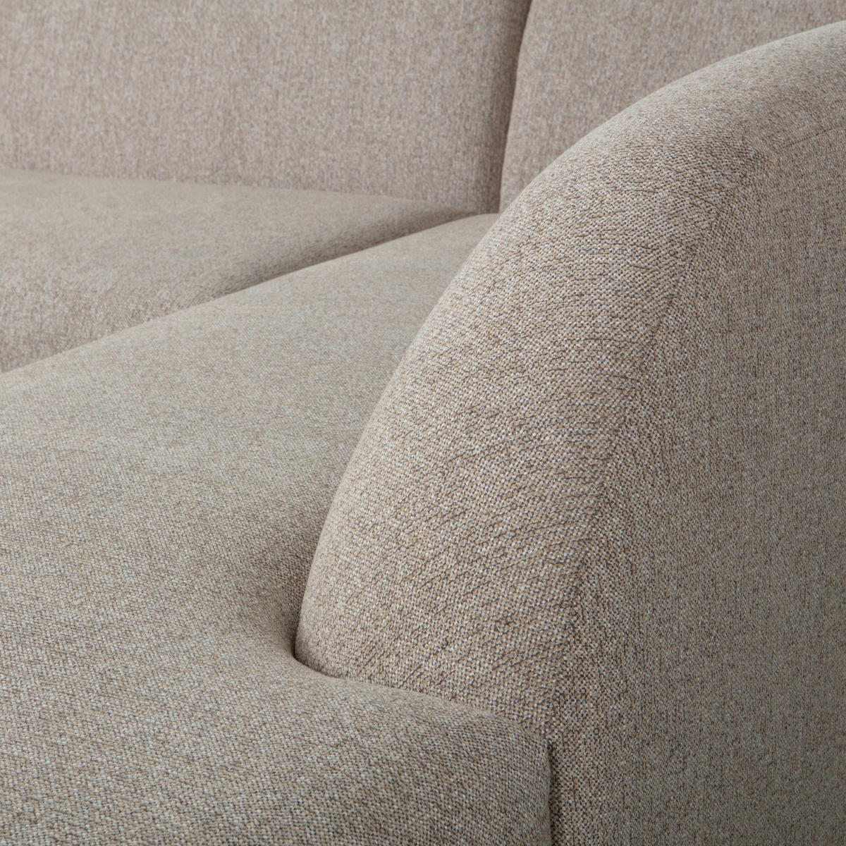ECKSOFA Sloping Naturfarben Chenille  - Naturfarben, Design, Textil (274/225cm) - Livetastic