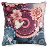ZIERKISSEN  48/48 cm   - Blau/Bordeaux, Design, Textil (48/48cm)