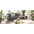 ECKSOFA Grau Flachgewebe  - Silberfarben/Grau, Design, Textil/Metall (306/174cm) - Carryhome