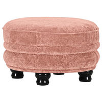 HOCKER Chenille Altrosa  - Schwarz/Altrosa, ROMANTIK / LANDHAUS, Holz/Textil (74/50cm) - Landscape