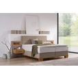 BOXSPRINGBETT 160/200 cm  in Eichefarben, Graubraun  - Eichefarben/Graubraun, Natur, Holz/Textil (160/200cm) - Valnatura
