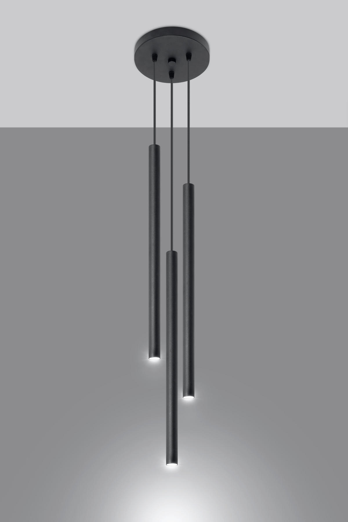 HÄNGELEUCHTE PASTELO 20/20/90 cm  - Schwarz, KONVENTIONELL, Metall (20/20/90cm)