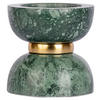 KERZENHALTER - Goldfarben/Grün, Trend, Stein/Metall (12.75/14/14cm) - Kayoom