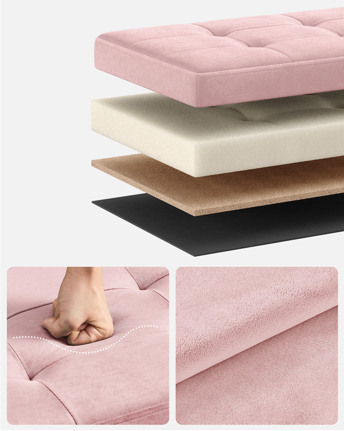 SITZBOX  - Rosa, Basics, Textil (110/38/38cm)