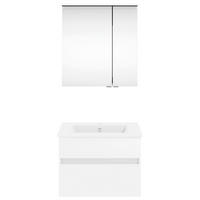 BADEZIMMER 62 cm  - Weiss Hochglanz/Weiss, Konventionell, Holzwerkstoff (62cm) - Puris