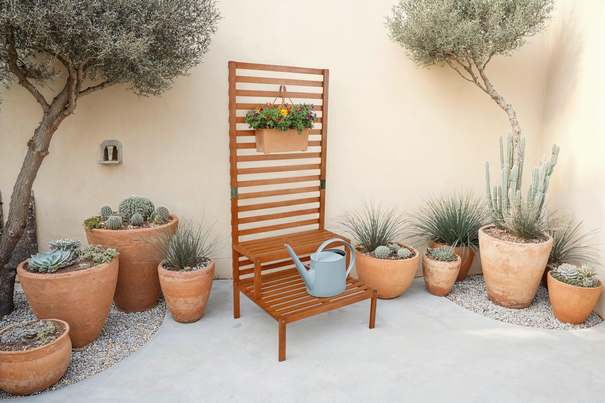 SICHTSCHUTZ - Eukalyptusholzfarben, Basics, Holz (76/180/66cm) - Gardenson