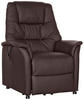FERNSEHSESSEL Echtleder Dunkelbraun  - Dunkelbraun, KONVENTIONELL, Leder (88/114/88cm) - Welnova