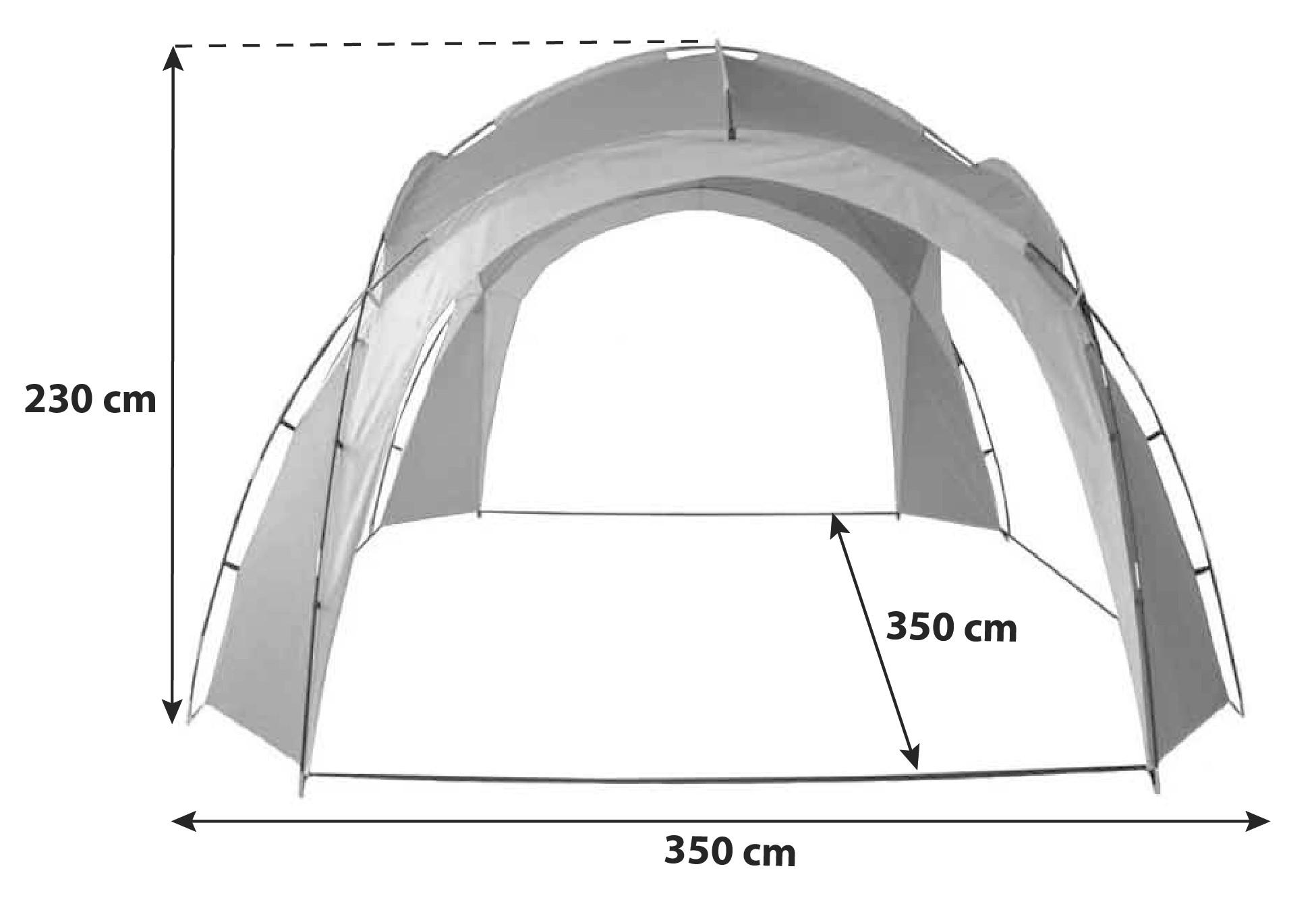 Thumbnail - Gardenson Pavillon, Kunststoff, Textil, 350x230x350 cm, Sonnen- & Sichtschutz, Pavillons & Pergolas, Pavillons