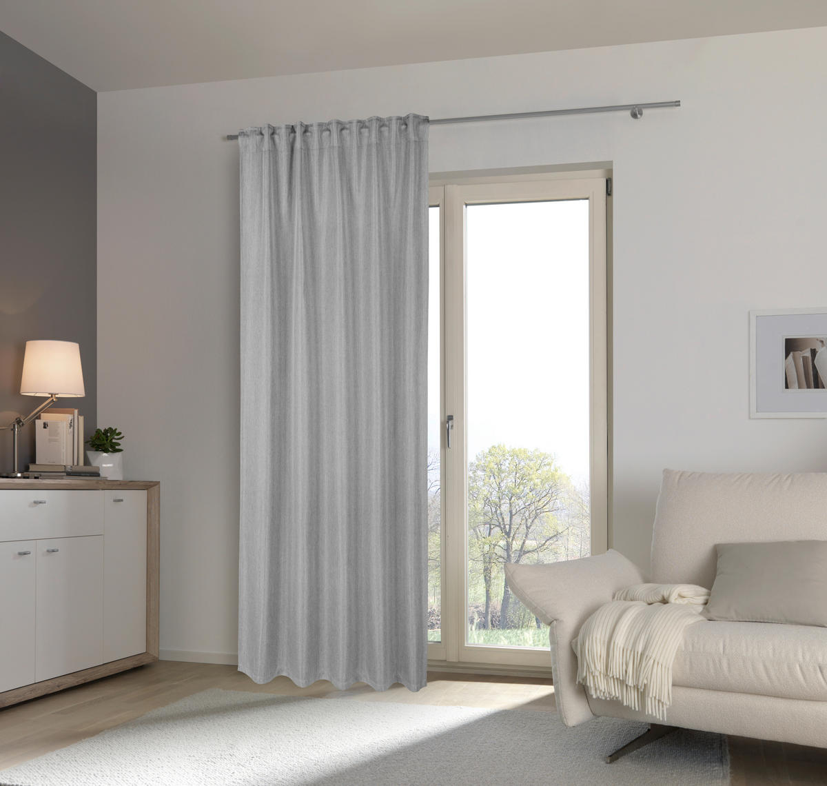 WÄRMESCHUTZVORHANG MILTON Verdunkelung 140/245 cm   - Taupe, Basics, Textil (140/245cm) - Esposa