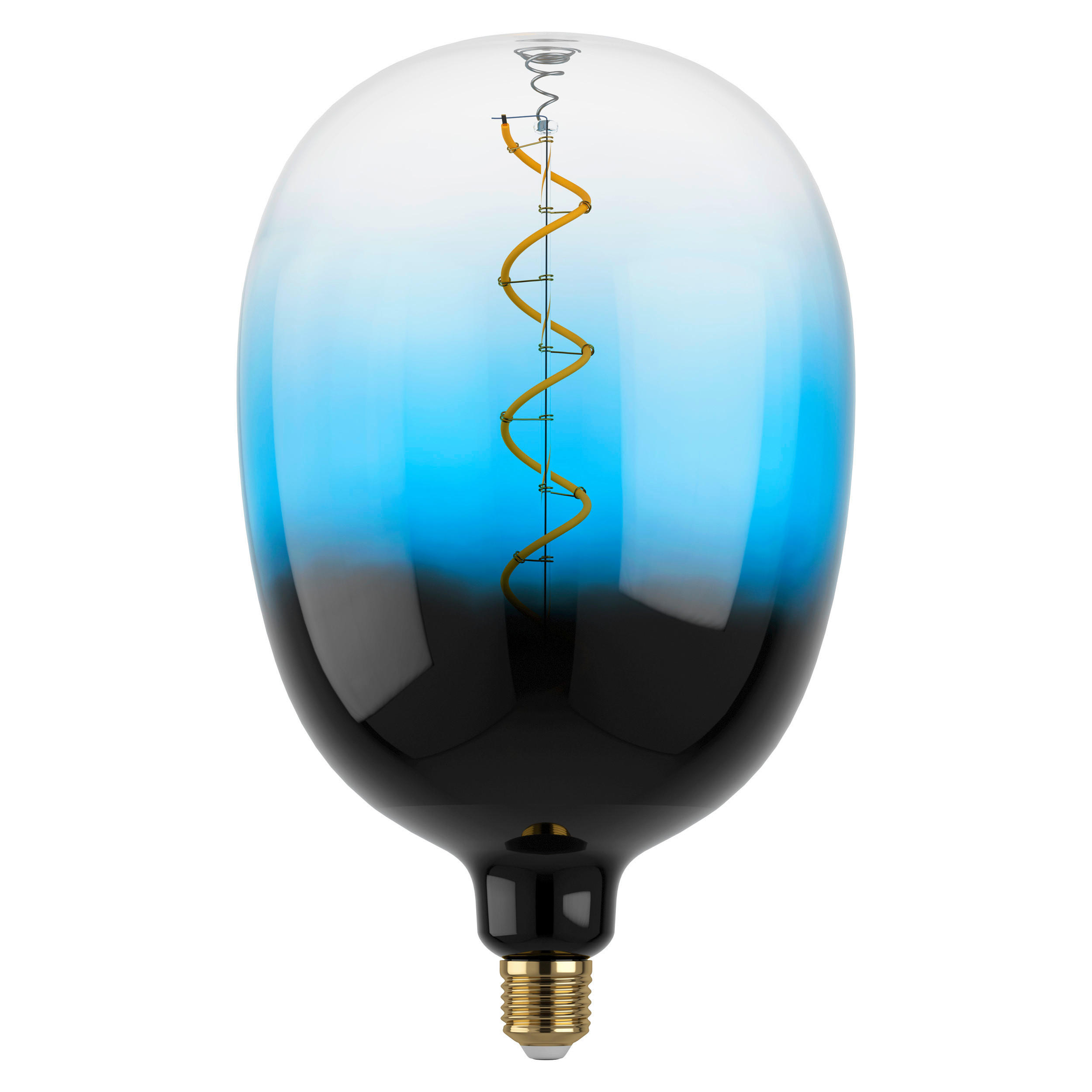 LED-LEUCHTMITTEL   E27 4 W  - Blau/Schwarz, Basics, Glas (29,5cm)