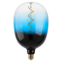 LED-LEUCHTMITTEL   E27 4 W  - Blau/Schwarz, Basics, Glas (29,5cm)