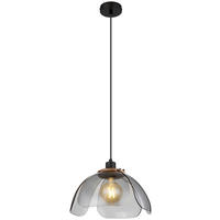 VISEČA SVETILKA        34/120 cm      E27 - črna, Basics, kovina/steklo (34/120cm) - Globo
