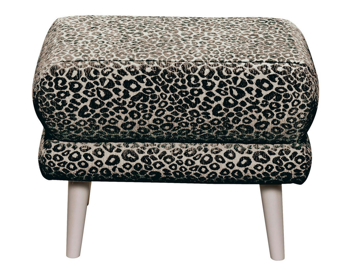 HOCKER Textil Braun, Schwarz  - Kaschmir/Schwarz, Modern, Holzwerkstoff/Textil (63/43/42cm) - MID.YOU