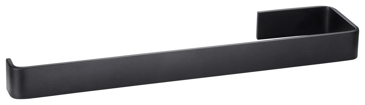 HANDTUCHHALTER Schwarz  - Schwarz, Basics, Metall (32/3/7cm)