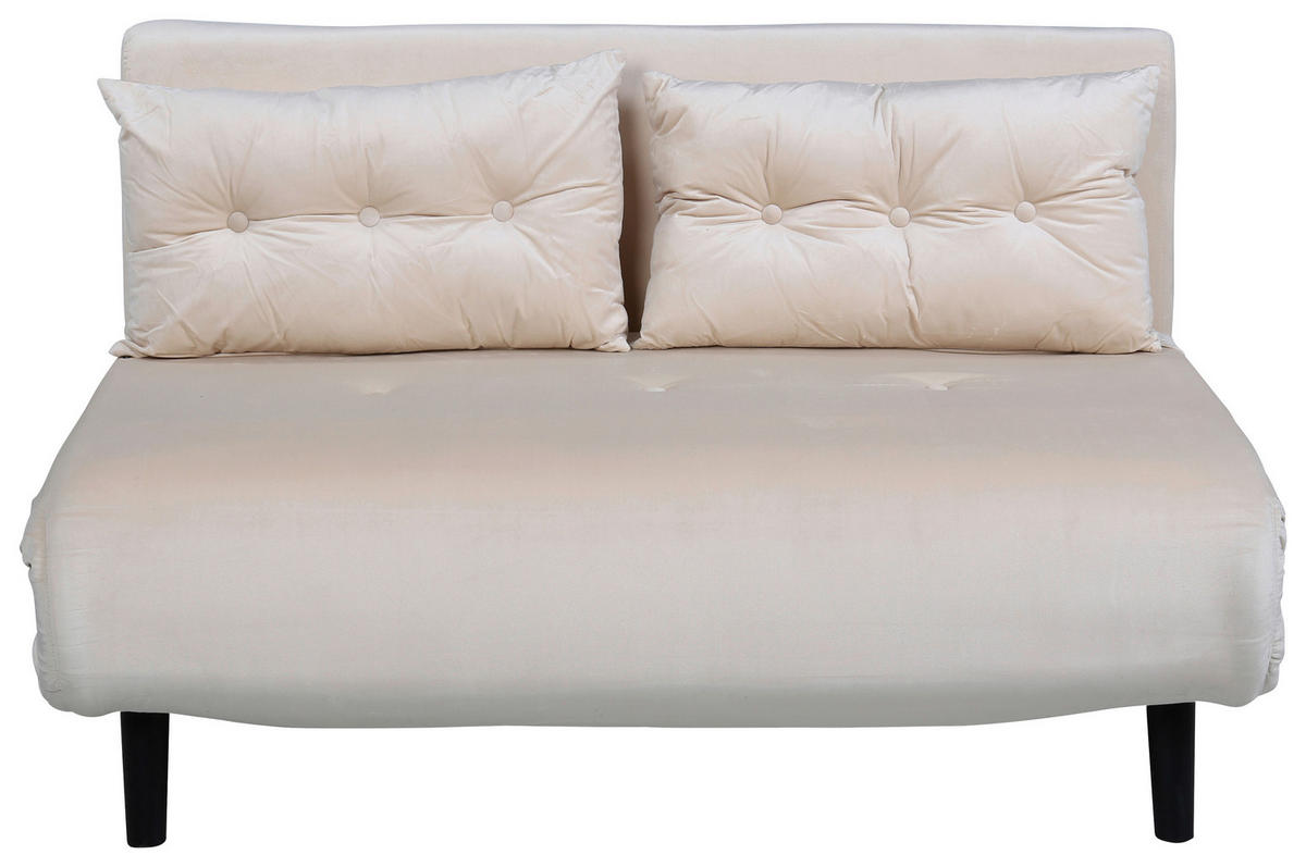 SCHLAFSOFA in Textilgeflecht Creme  - Creme, Design, Textil/Metall (120/88/80cm) - Livetastic