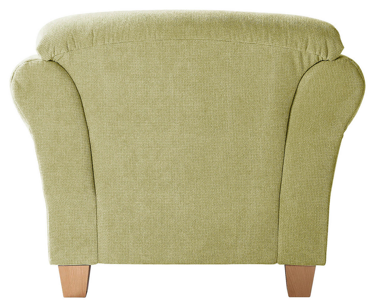 SESSEL in Flachgewebe Grün  - Naturfarben/Grün, Konventionell, Holz/Textil (101/84/89cm) - Sit & More