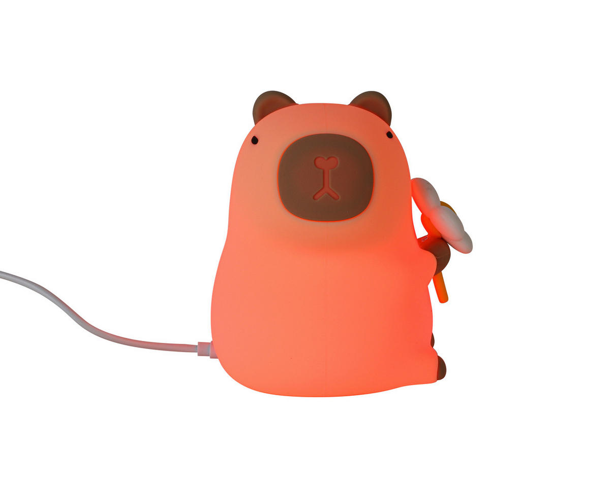 NACHTLICHT Capybara 9,2/11,1/9,1 cm   - Creme, Trend, Kunststoff (9,2/11,1/9,1cm) - Novel