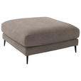 HOCKER in Textil Taupe  - Taupe/Schwarz, Design, Textil/Metall (120/43/90cm) - Dieter Knoll