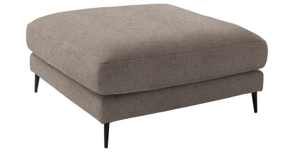 HOCKER in Textil Taupe  - Taupe/Schwarz, Design, Textil/Metall (120/43/90cm) - Dieter Knoll