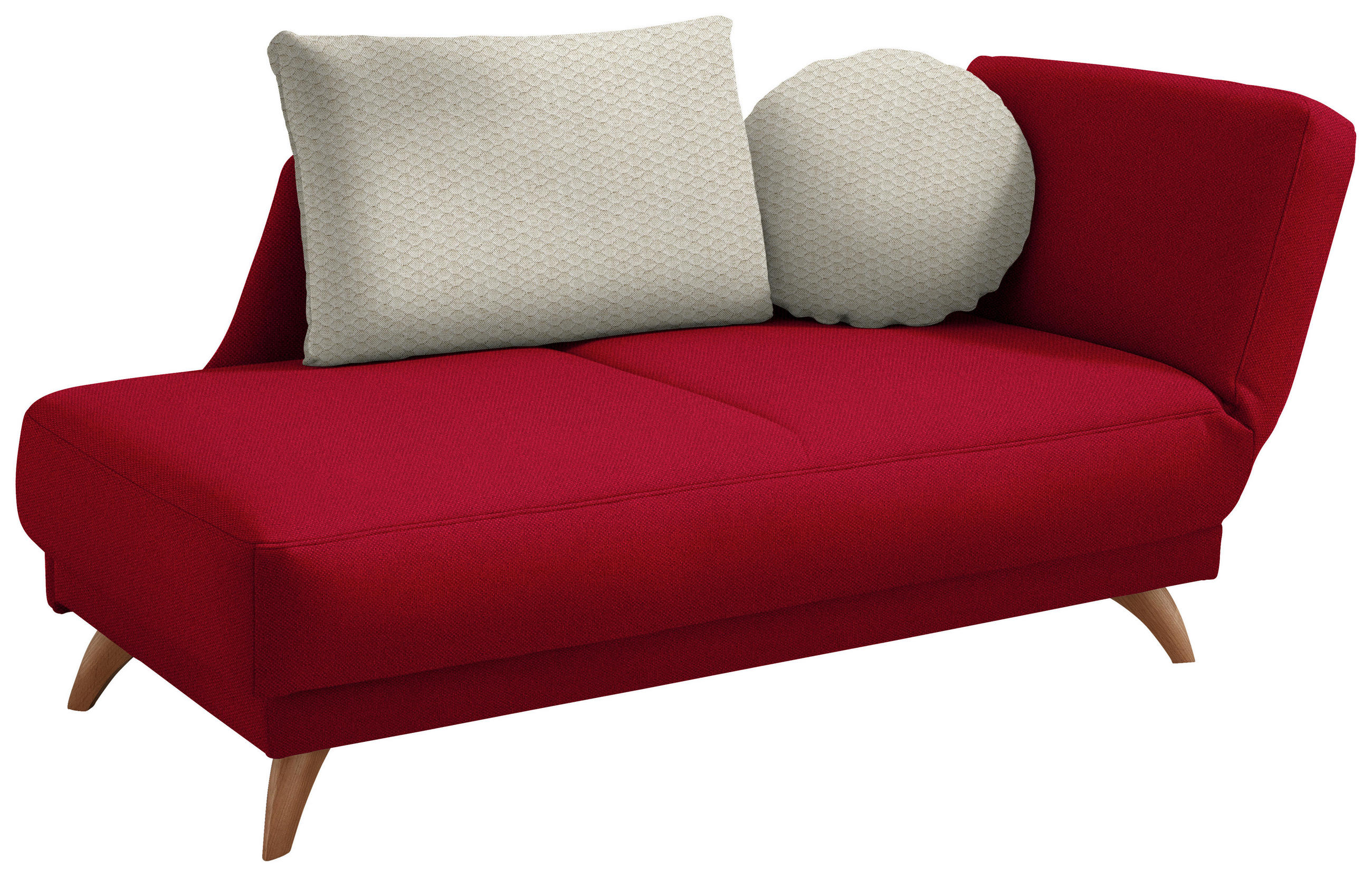 RÉCAMIERE in Flachgewebe Rot - Beige/Rot, Design, Holz/Textil (205/87/94cm) - Bali