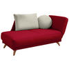 RÉCAMIERE in Flachgewebe Rot  - Beige/Rot, Design, Holz/Textil (205/87/94cm) - Bali