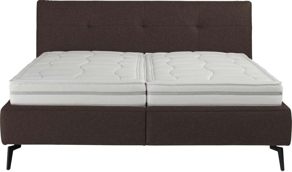 POLSTERBETT 180/200 cm  in Dunkelbraun  - Weiss/Dunkelbraun, Modern, Holz/Holzwerkstoff (180/200cm) - Beldomo - Sleep