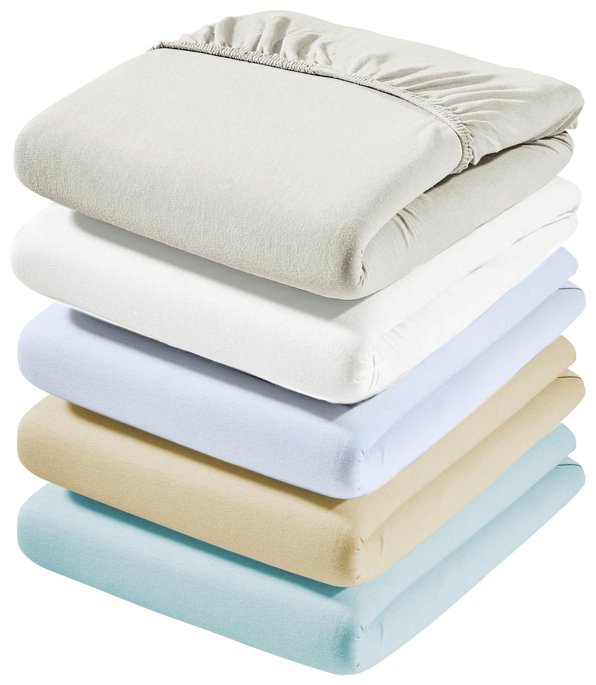 SPANNBETTTUCH Zwirn-Jersey  - Hellblau, Basics, Textil (100/200cm) - Estella