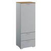 KOMMODE 40/119/42 cm  in Grau, Eichefarben  - Eichefarben/Alufarben, Trend, Holzwerkstoff/Kunststoff (40/119/42cm) - Stylife