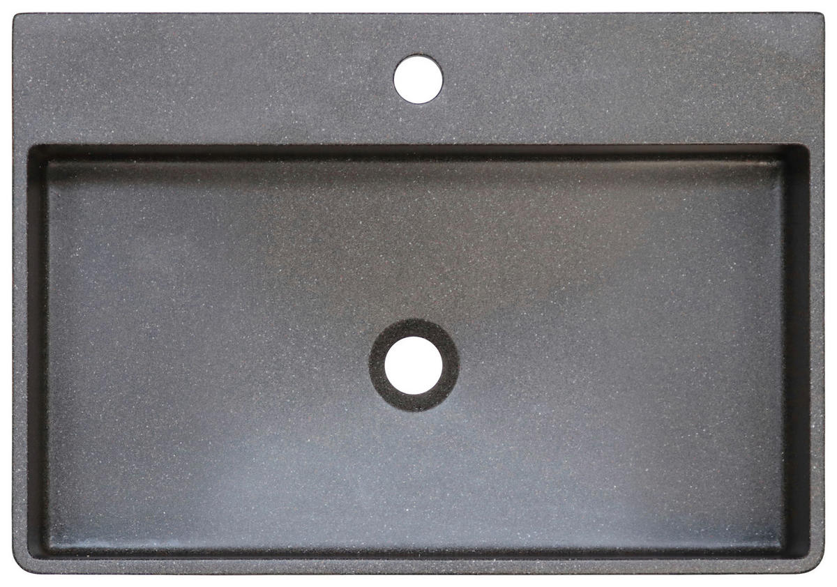 Lavoar 62/13/42 cm  - negru, Basics, piatră (62/13/42cm) - Linea Natura
