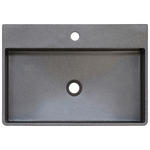 WASCHBECKEN 62/13/42 cm  - Schwarz, Basics, Stein (62/13/42cm) - Linea Natura