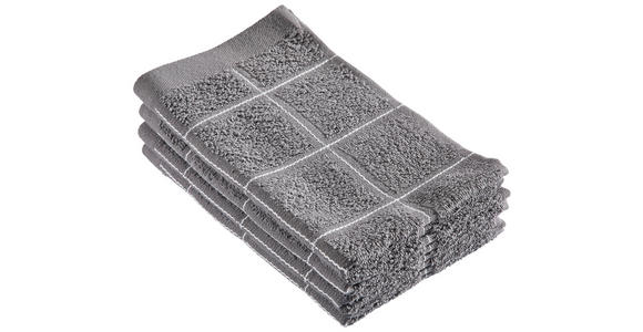 GÄSTETUCHSET 30/50 cm CHECK Anthrazit 2-teilig  - Anthrazit, Textil (30/50cm) - Esposa