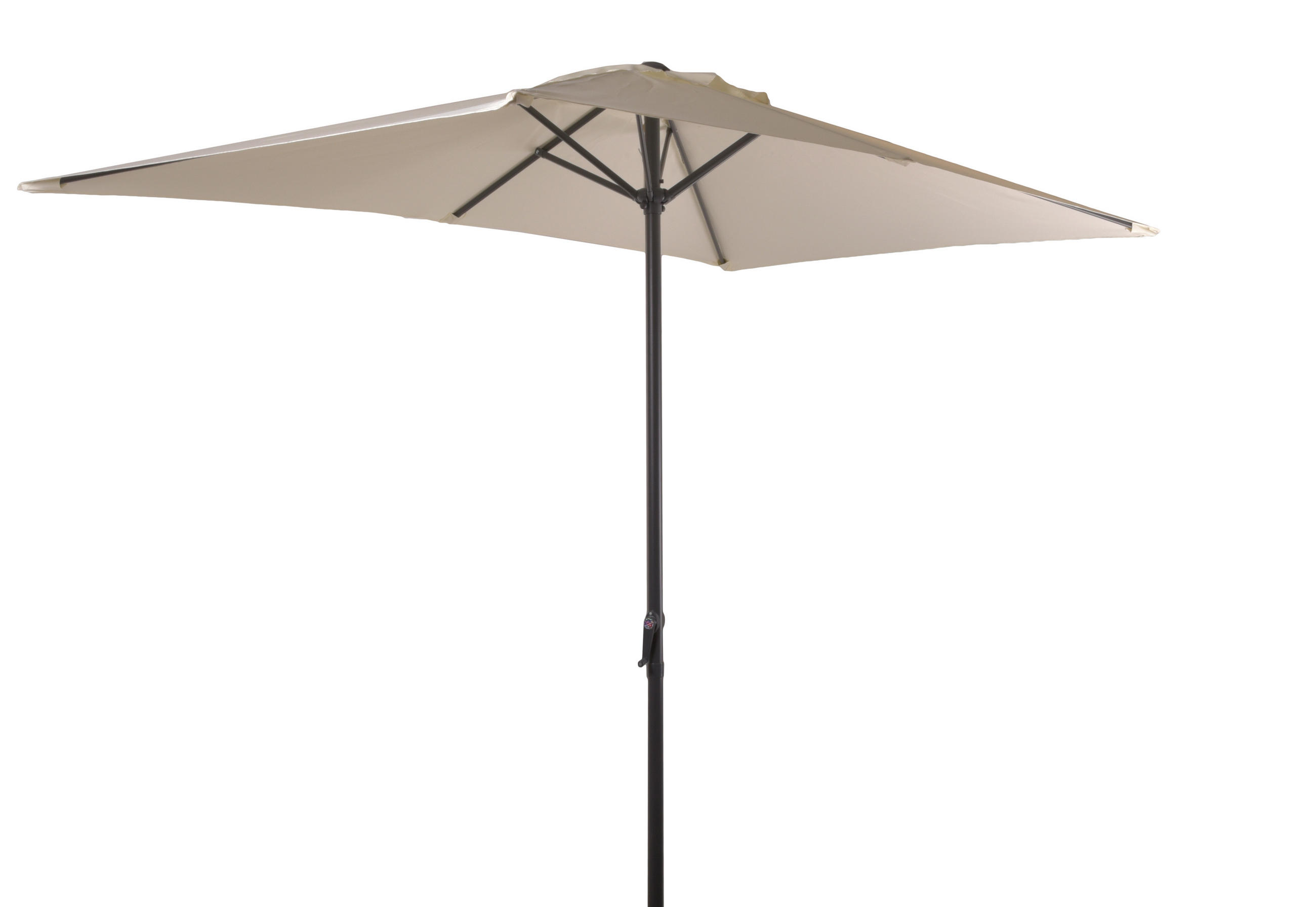 SONNENSCHIRM 250 cm Anthrazit, Creme  - Anthrazit/Creme, MODERN, Textil/Metall (145/243/250cm) - Gardenson