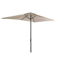 SONNENSCHIRM 250 cm Anthrazit, Creme  - Anthrazit/Creme, MODERN, Textil/Metall (145/243/250cm) - Gardenson