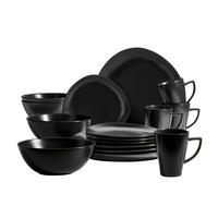 KOMBISERVICE Glendale 16-teilig  - Schwarz, Basics, Keramik (44/34/33,6cm) - Mäser