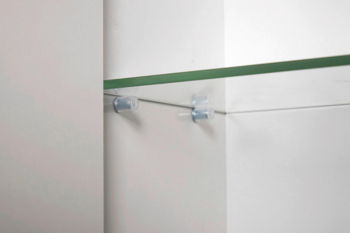 SPIEGELSCHRANK 120/70,7/16 cm  - Weiß Hochglanz/Silberfarben, MODERN, Glas/Holzwerkstoff (120/70,7/16cm) - MID.YOU