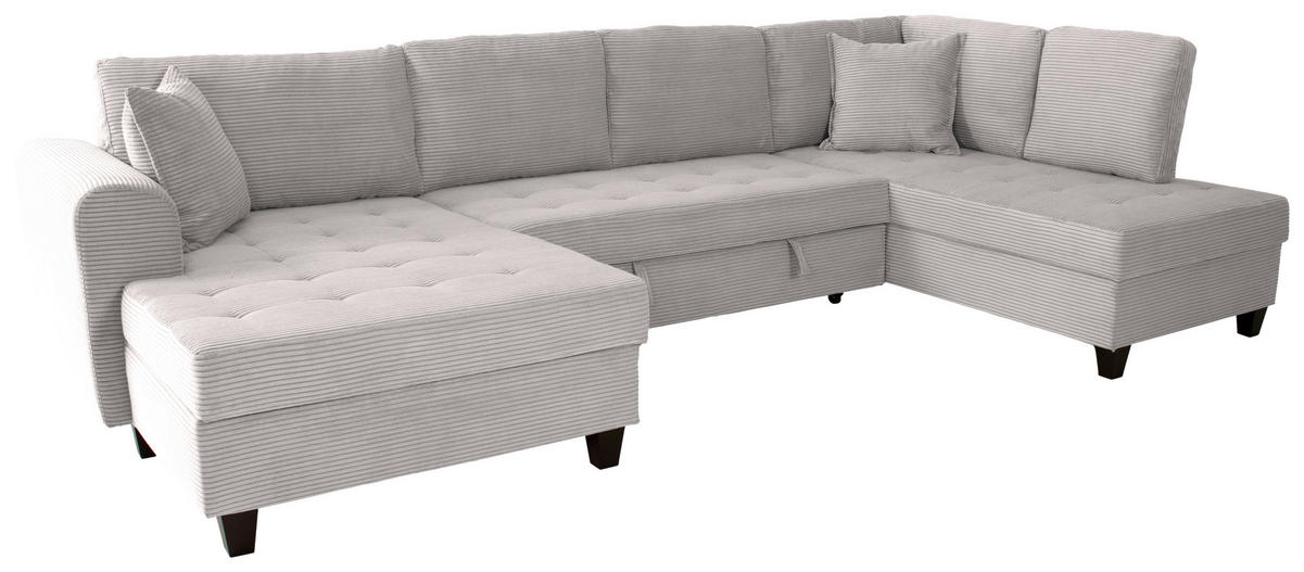 WOHNLANDSCHAFT MORITZ Beigebraun Cord  - Beigebraun, Trend, Textil (155/324/178cm) - P & B