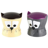 KUCHYNSKÝ ČASOVAČ - lila/hnedá, Konventionell, plast (7,5/7,5cm) - Fackelmann