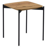 BEISTELLTISCH 43/43/49 cm Wildeiche furniert Schwarz, Eichefarben quadratisch  - Eichefarben/Schwarz, Design, Holz/Metall (43/43/49cm) - Venjakob