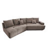 BIGSOFA Bouclé Taupe  - Taupe/Schwarz, MODERN, Kunststoff/Textil (323/91/155cm) - Livetastic