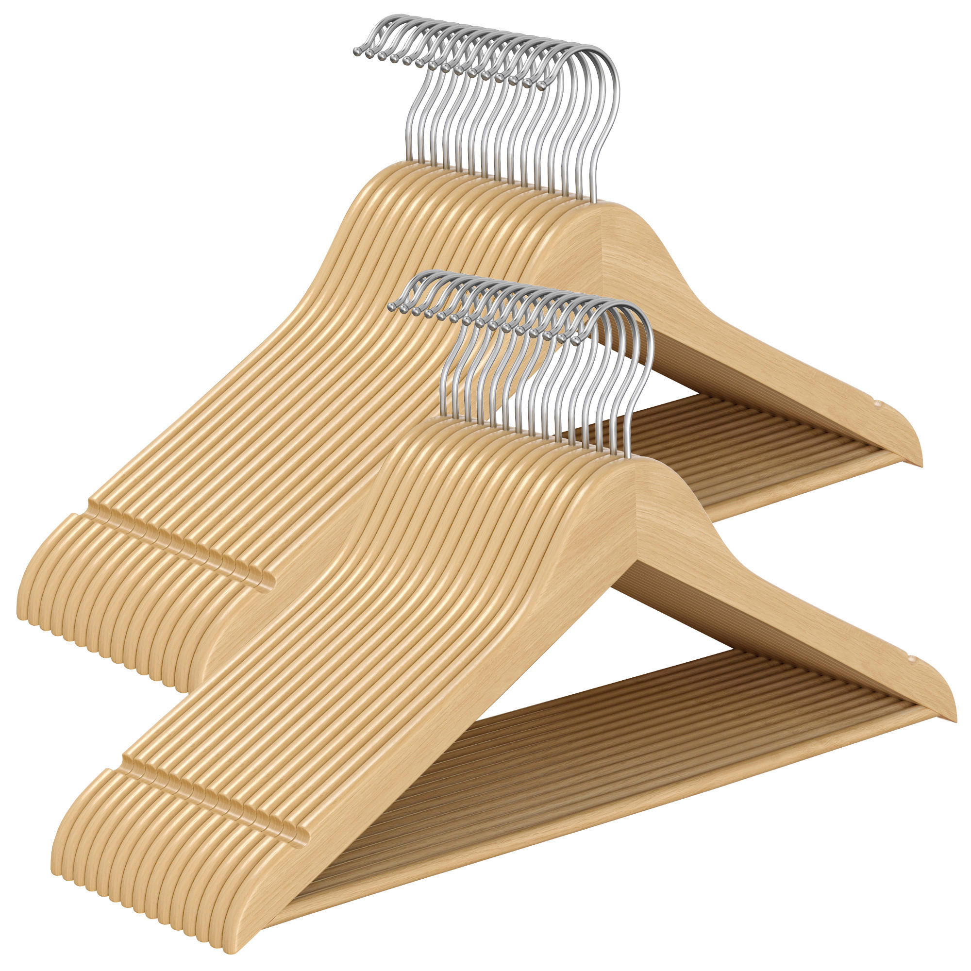 Boxxx Kleiderbügelset Natur 43x21x12 cm