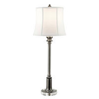 TISCHLEUCHTE - Nickelfarben, Konventionell, Textil/Metall (30.5/81.3cm) - Elstead Lighting