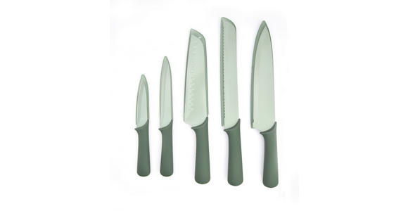 MESSERSET 5-teilig  - Petrol/Mintgrün, Basics, Kunststoff/Metall - Homeware Profession.