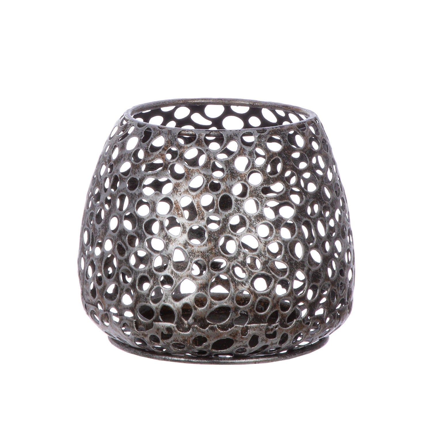 WINDLICHT - Silberfarben, Basics, Metall (14/12/14cm)