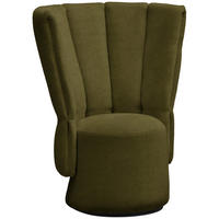 COCKTAILSESSEL in Velours Grün  - Schwarz/Grün, Design, Holz/Textil (92/113/70cm) - Belluti