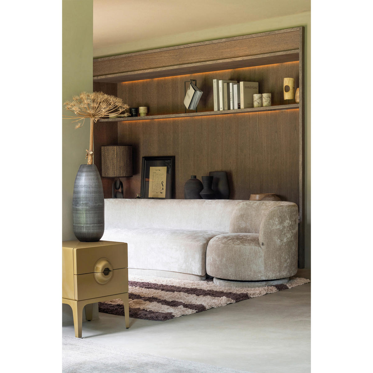 KOMMODE Merge  in 44/57/45 cm  - Honig, Design, Holz/Metall (44/57/45cm) - Livetastic