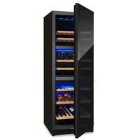WEINKLIMASCHRANK - Schwarz, Basics, Glas/Holz (71/59.50/172cm) - Trisa Electronics