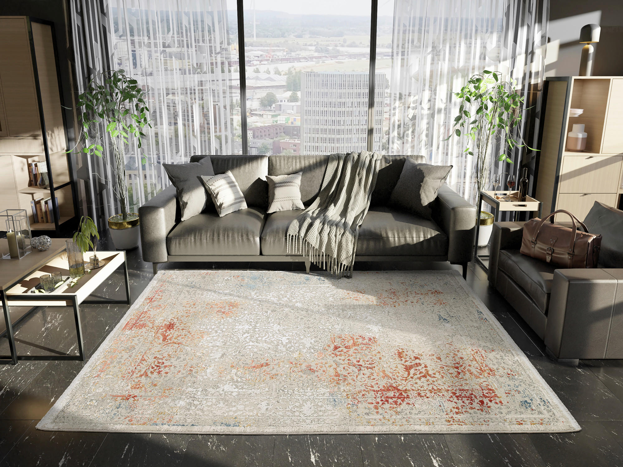 VINTAGE-TEPPICH 240/300 cm Elba Multicolor  - Multicolor, Design, Textil (240/300cm) - Dieter Knoll