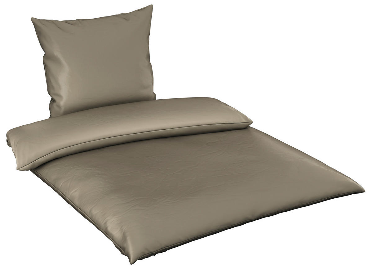 BETTWÄSCHE NIGIRI Satin 200/200 cm  - Hellgrau, Basics, Textil (200/200cm) - Bio:Vio