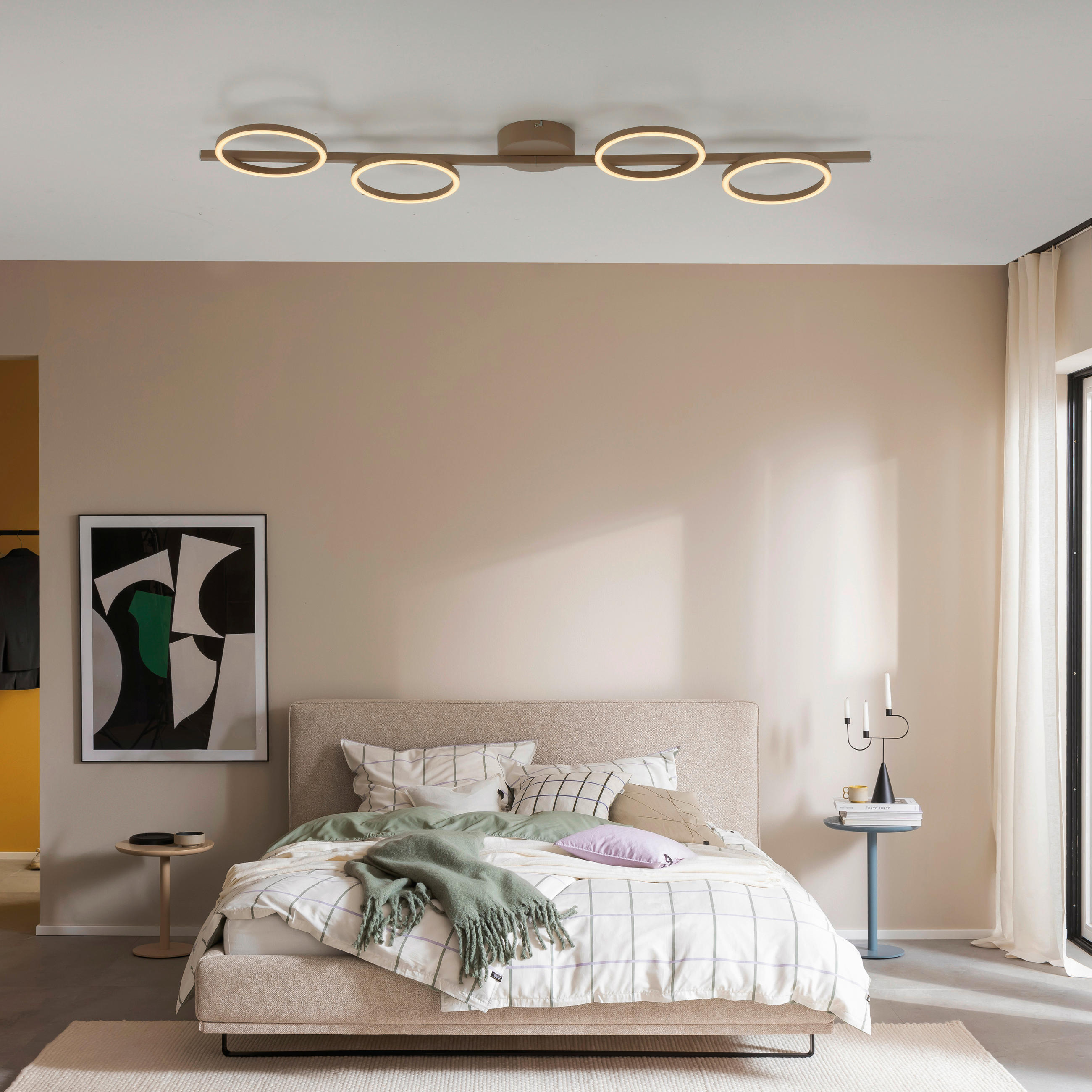 LED-DECKENLEUCHTE 120/30,5/7 cm   - Sandfarben, Design, Kunststoff/Metall (120/30,5/7cm) - Schöner Wohnen